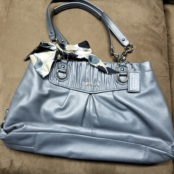 Coach Handbags - Gray leather Coach purse